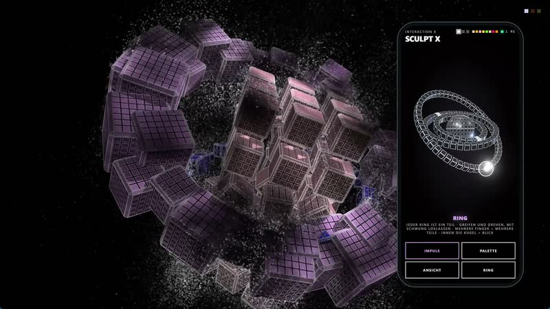 Sculpt X Interaction – The sculpture in your hand – ring, sphere, joystick and scanner